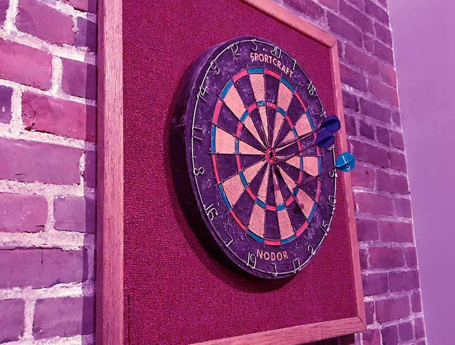 Kevin Serrano talks about the Cookson dartboard.