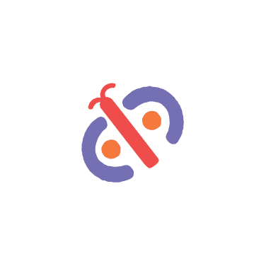 Abstract butterfly illustration, inspired by a rebranding case study, features a red body, orange dots, and purple wings on a light background.