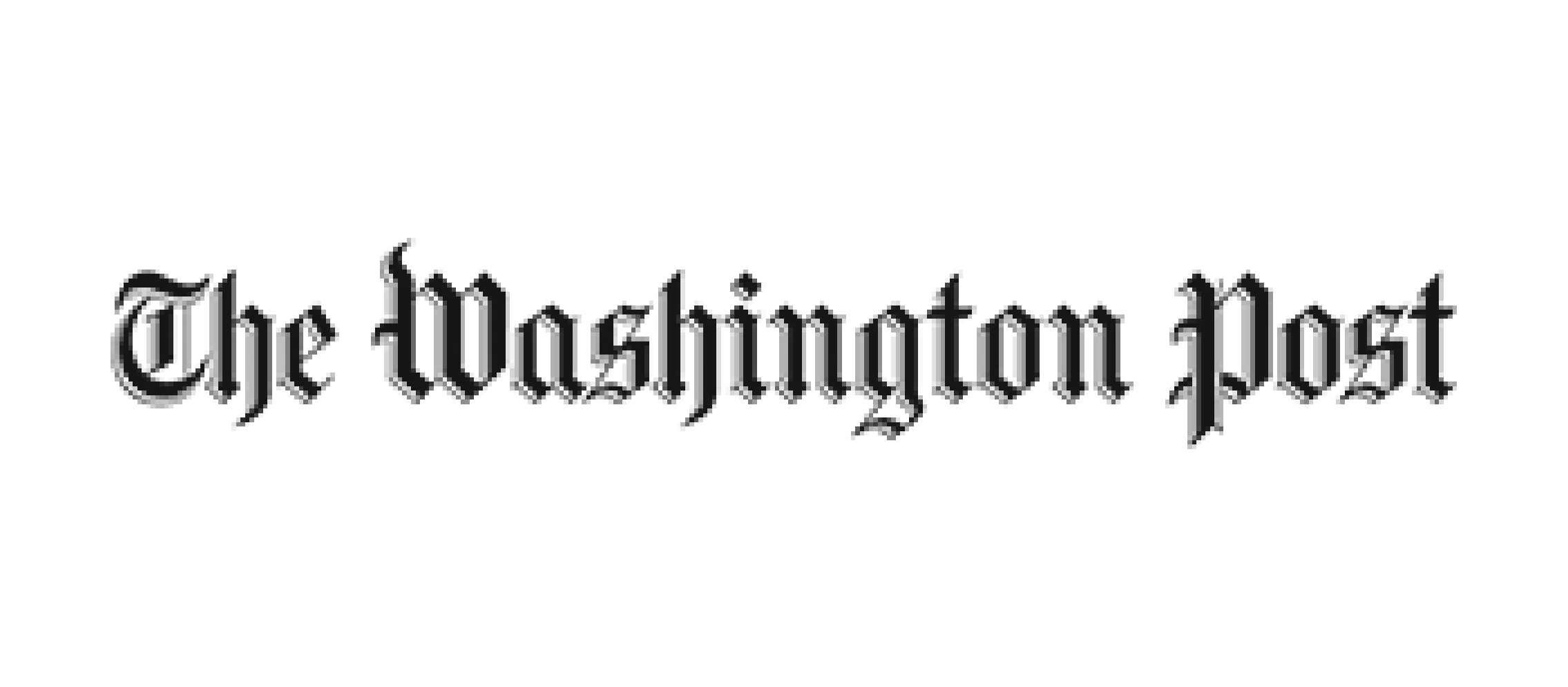 The Washington Post logo in blackletter-style font on a transparent background.