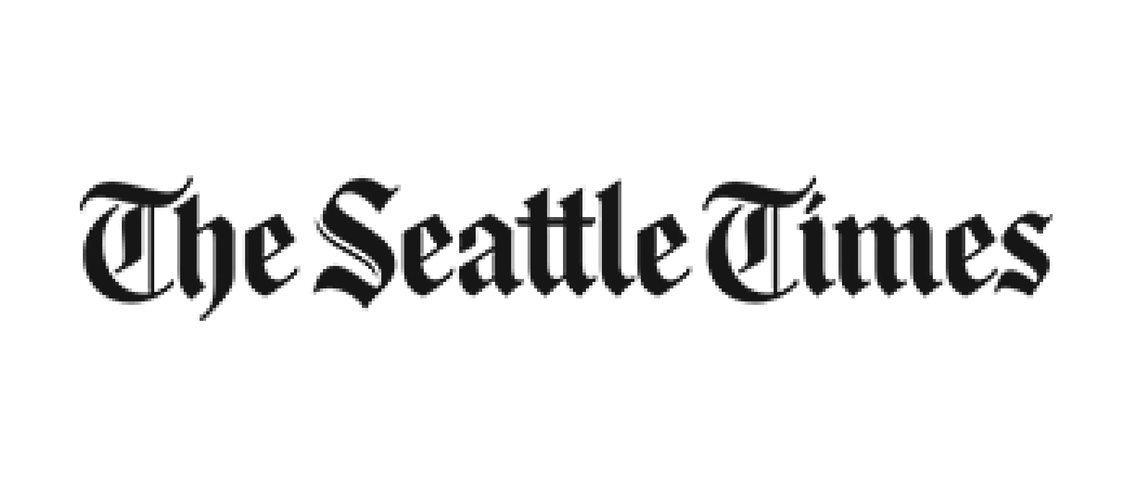 The Seattle Times logo in blackletter font on a transparent background.