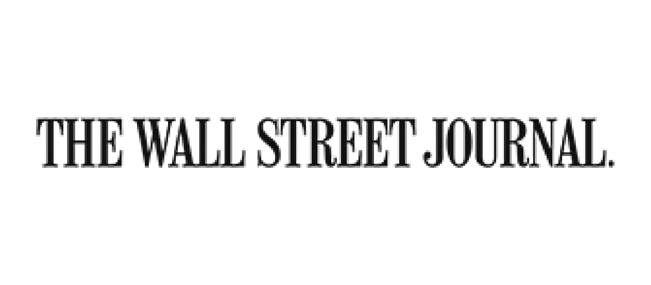 The Wall Street Journal logo in bold, black capital letters on a transparent background.