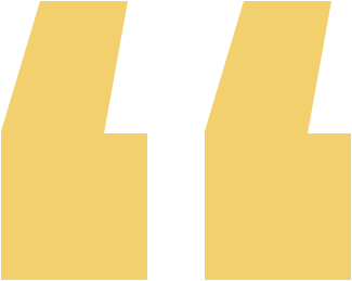 Large yellow left quotation marks on a light gray background.